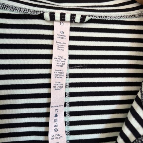 Lululemon Daily Yoga Jacket Classic Stripe Mint Moment Black / Black  EUC 10 - Picture 4 of 16